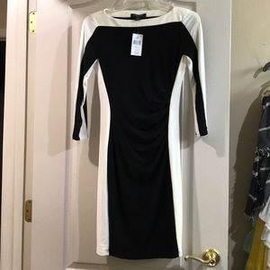 Ralph Lauren shirred boatneck dress